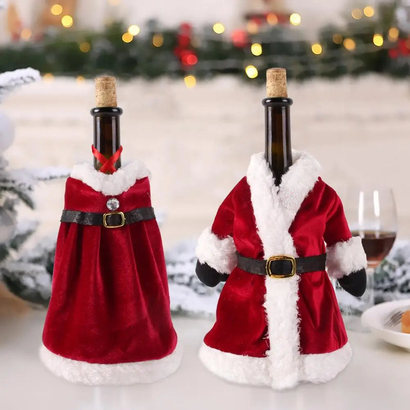 Capa Para Garrafa de Vinho  Novidade em Enfeite de Natal e Feliz Ano Novo