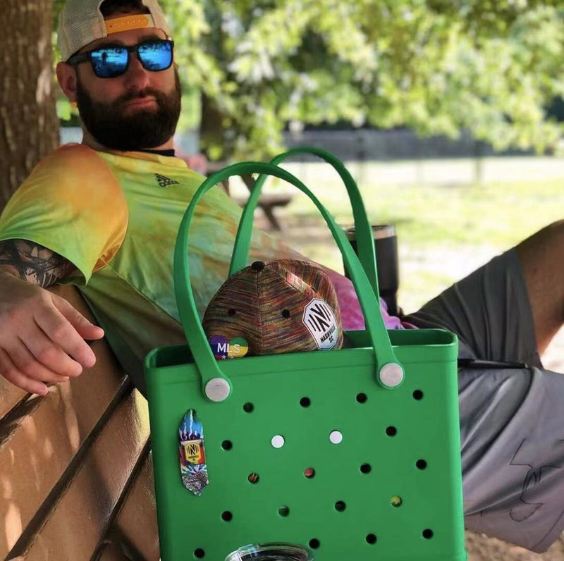 Bolsa de Praia em Silicone Com Cesto à Prova de Areia