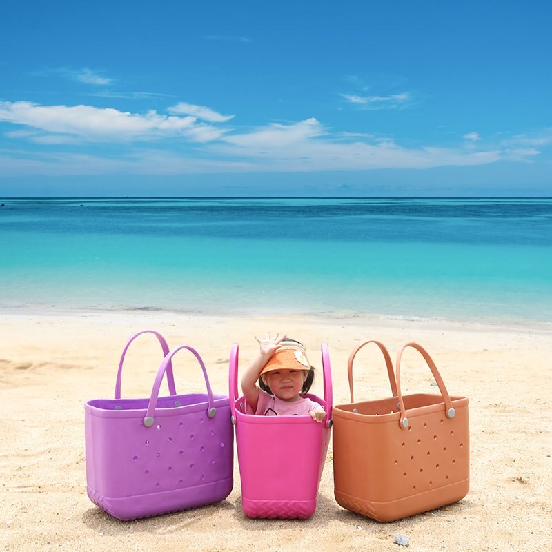 Bolsa de Praia em Silicone Com Cesto à Prova de Areia