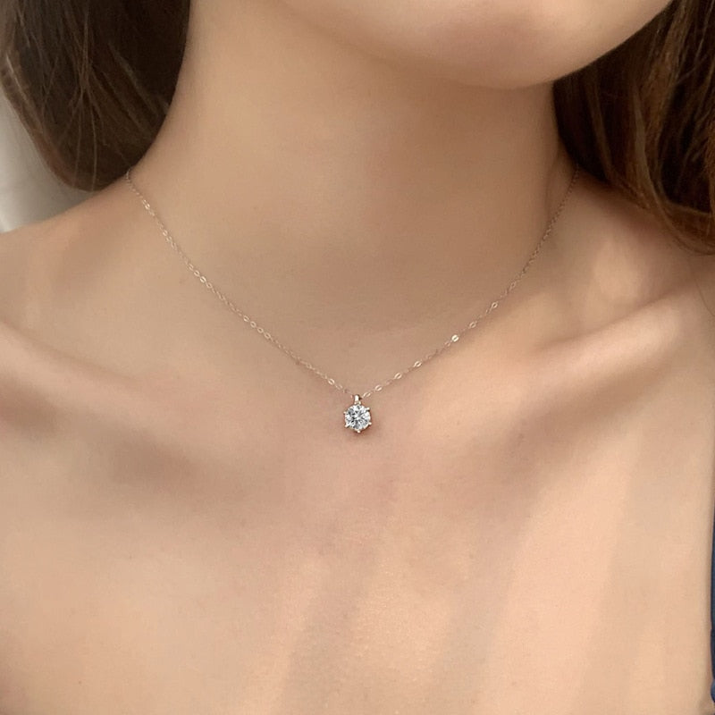 Colar  Moissanite Com Pingente