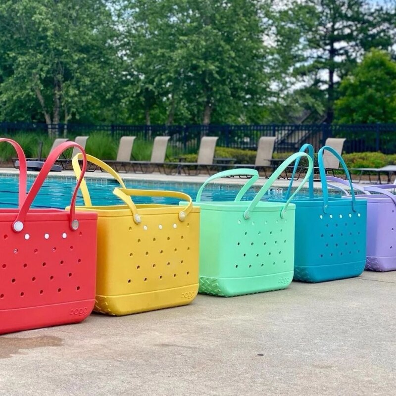 Bolsa de Praia em Silicone Com Cesto à Prova de Areia