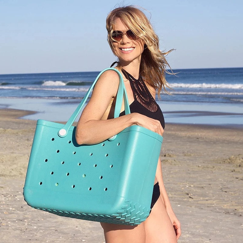 Bolsa de Praia em Silicone Com Cesto à Prova de Areia